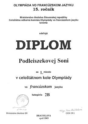 Diplom - Soa Podleiszekov