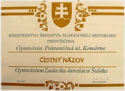 estn nzov Gymnzium udovta Jaroslava uleka